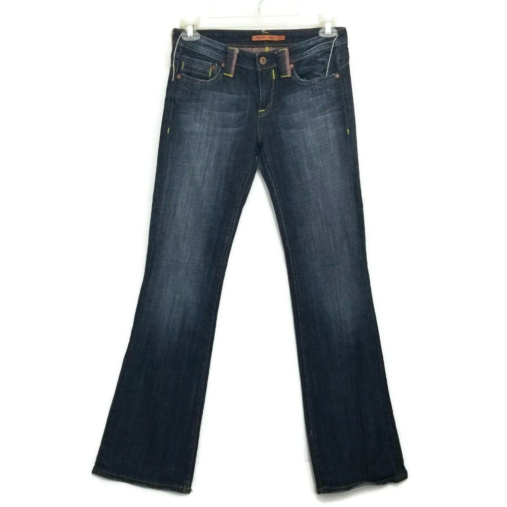 Viggos Jeans 7/8 Denim Dark Wash Embroidery NWOT